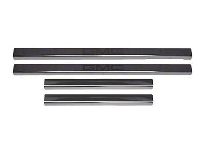 Putco Black Platinum Door Sills with GMC Etching (19-24 Sierra 1500 Crew Cab)