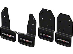 Black Wrap No-Drill Mud Flaps with AT4X Logo; Front and Rear (23-26 Sierra 1500 AT4X)