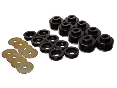 Body Cab Mount Set; Black (01-04 Sierra 1500)