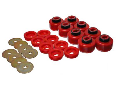 Body Cab Mount Set; Red (01-04 Sierra 1500)