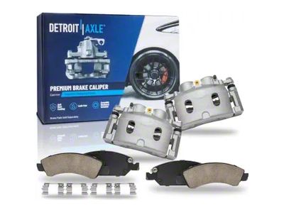 Brake Calipers with Ceramic Brake Pads; Front (07-18 Sierra 1500 w/ Rear Disc Brakes)