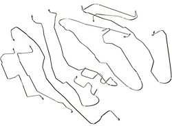 Brake Line Kit; Stainless Steel (05-06 Sierra 1500 Extended Cab w/ 6.50-Foot Standard Box & Rear Drum Brakes)