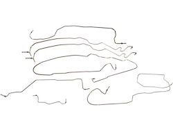 Brake Line Kit; Stainless Steel (05-06 Sierra 1500 Crew Cab w/ Rear Drum Brakes)