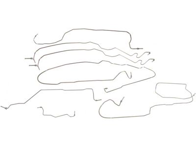 Brake Line Kit; Stainless Steel (05-06 Sierra 1500 Crew Cab w/ Rear Drum Brakes)