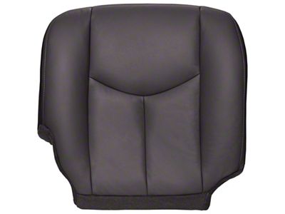 Replacement Bucket Seat Bottom Cover; Passenger Side; Very Dark Pewter/Dark Gray Leather (03-06 Sierra 1500)