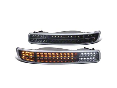 Bumper Lights; Matte Black (99-06 Sierra 1500)