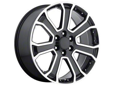 OE Revolution G-06 Gloss Black Milled 6-Lug Wheel; 22x9; 31mm Offset (19-25 Sierra 1500)