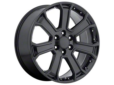 OE Revolution G-06 Gloss Black 6-Lug Wheel; 22x9; 31mm Offset (19-24 Sierra 1500)