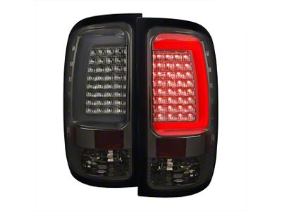 C-Bar LED Tail Lights; Chrome Housing; Smoked Lens (07-13 Sierra 1500)