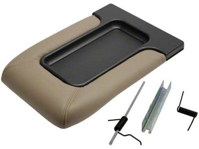 Center Console Lid; Tan (99-06 Sierra 1500 w/ Center Jumper Seat)