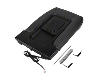 Center Console Lid with Wireless Charger; Gray (01-06 Sierra 1500)