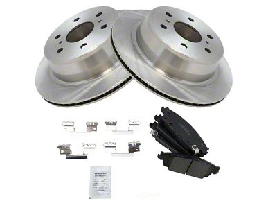 Ceramic 6-Lug Brake Rotor and Pad Kit; Rear (14-18 Sierra 1500)