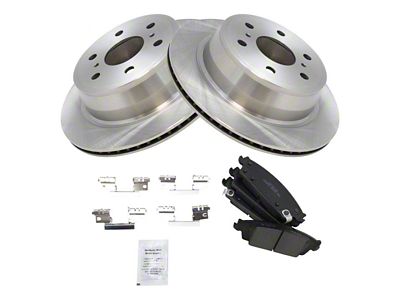 Ceramic 6-Lug Brake Rotor and Pad Kit; Rear (14-18 Sierra 1500)