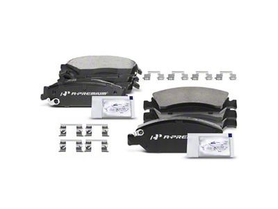 Ceramic Brake Pads; Front and Rear (07-13 Sierra 1500 w/ Rear Disc Brakes)