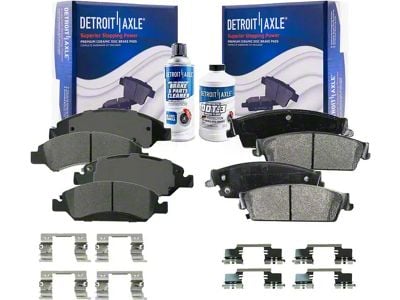 Ceramic Brake Pads; Front and Rear (07-13 Sierra 1500)
