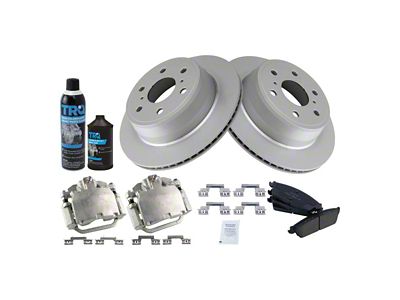 Ceramic 6-Lug Brake Rotor, Pad, Caliper, Brake Fluid and Cleaner Kit; Rear (07-13 Sierra 1500 w/ Rear Disc Brakes)