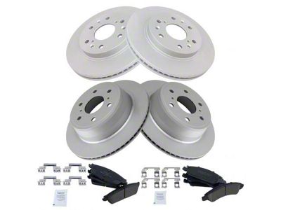 Ceramic 6-Lug Brake Rotor and Pad Kit; Front and Rear (07-13 Sierra 1500 w/ Rear Disc Brakes)