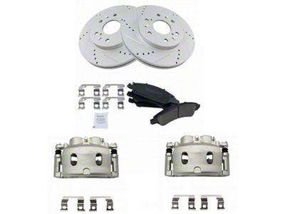 Ceramic Performance 6-Lug Brake Rotor, Pad and Caliper Kit; Front (07-18 Sierra 1500)