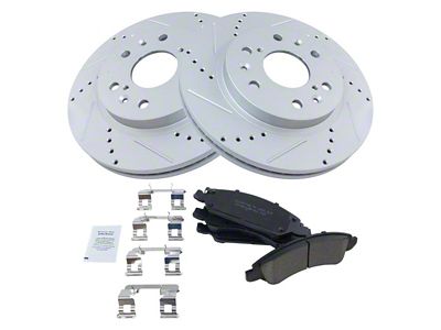 Ceramic Performance 6-Lug Brake Rotor and Pad Kit; Front (07-18 Sierra 1500)