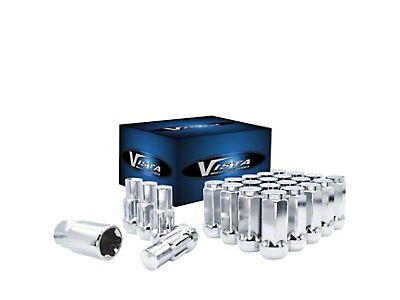 24x 4.5 Tall Neo Chrome 14x1.5 Spike Lug Nut +Key Fit GMC