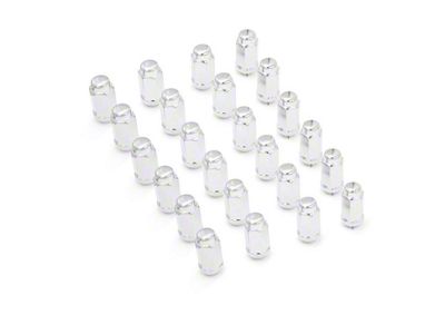 Chrome Bulge Acorn Lug Nut Kit; 14mm x 1.5; Set of 24 (99-25 Sierra 1500)