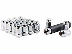 Chrome Closed End Spline Lug Nuts; M14 x 1.5; Set of 24 (99-26 Sierra 1500)