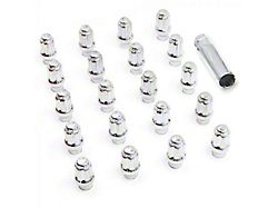 Chrome ET Truck Spline Lug Nut Kit; 14mm x 1.5; Set of 24 (99-25 Sierra 1500)