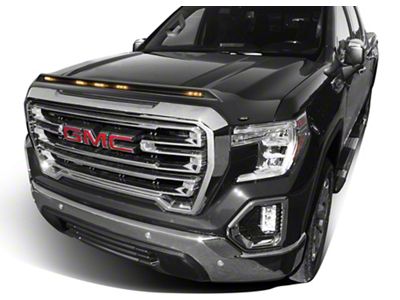 Aeroskin LightShield Color-Match Hood Protector; Onyx Black (19-25 Sierra 1500)
