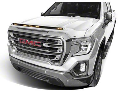 Aeroskin LightShield Color-Match Hood Protector; White Frost Tricoat (19-25 Sierra 1500)