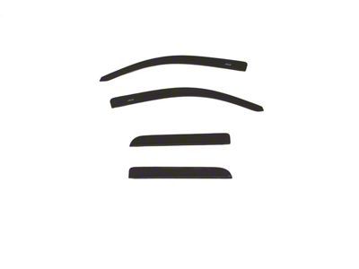 Low Profile Color-Match Ventvisor Window Deflectors; Front and Rear; Black (14-18 Sierra 1500 Double Cab)