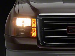Crystal Headlights; Chrome Housing; Clear Lens (07-13 Sierra 1500)