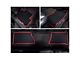 Custom Fit Front and Rear Floor Liners; Black/Red (07-13 Sierra 1500 Crew Cab)