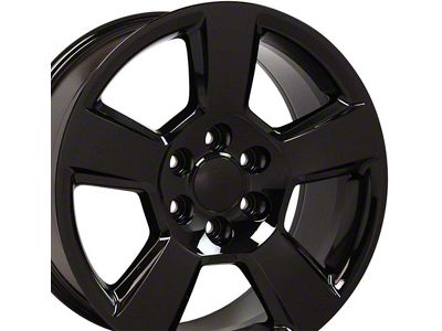 CV76 Gloss Black 6-Lug Wheel; 20x9; 27mm Offset (19-25 Sierra 1500)