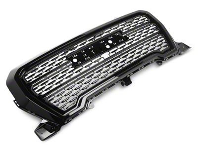 Denali Style Upper Replacement Grille; Gloss Black (19-21 Sierra 1500)