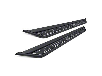 Go Rhino Dominator Xtreme D6 Side Step Bars; Textured Black (19-25 Sierra 1500 Double Cab)