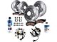 Drilled and Slotted 6-Lug Brake Rotor, Pad, Hub Assembly, Brake Fluid and Cleaner Kit; Front and Rear (07-13 4WD Sierra 1500 w/ Rear Disc Brakes)