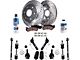 Drilled and Slotted 6-Lug Brake Rotor, Pad, Tie Rod, Sway Bar Link, Brake Fluid and Cleaner Kit; Front (07-13 Sierra 1500)