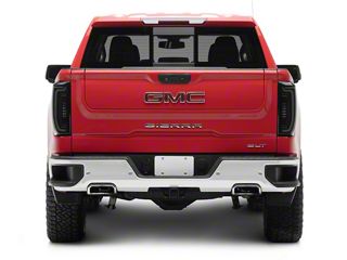 Full LED Driver Side Tail Light Assembly For 2016-2018 GMC Sierra 1500 - Black Housing, Clear Lens