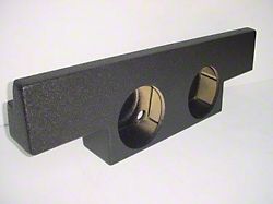 Dual 12-Inch Behind Seat Front Firing Subwoofer Box; Carpeted (04-06 Sierra 1500 Crew Cab)
