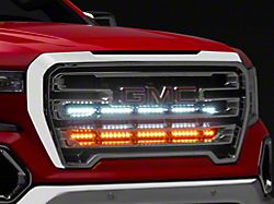 Dual 40-Inch Amber and White LED Light Bars with Grille Mounting Brackets (19-25 Sierra 1500)