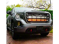 Dual 40-Inch White LED Light Bars with Grille Mounting Brackets (19-25 Sierra 1500)