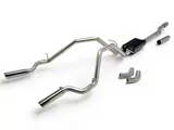 Dual Exhaust System with Polished Tips; Rear Exit (14-18 5.3L Sierra 1500)