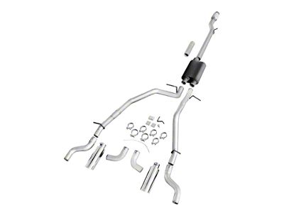 Dual Exhaust System with Polished Tips; Side/Rear Exit (19-24 4.3L Sierra 1500)