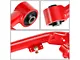 Dual Shock Mount Front Upper Control Arms for 2 to 4-Inch Lift; Red (99-06 Sierra 1500)