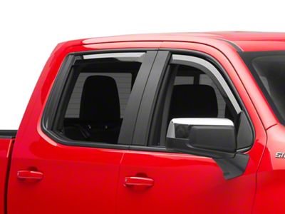 Putco Element Tinted Window Visors; Channel Mount; Front and Rear (19-25 Sierra 1500 Crew Cab)