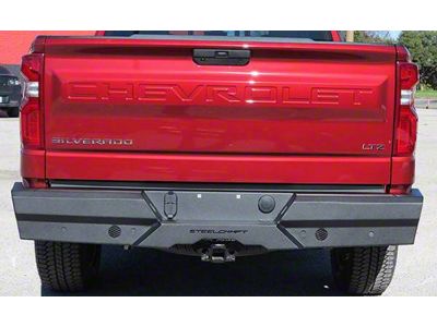 Elevation Rear Bumper; Fine Textured Black (19-24 Sierra 1500)