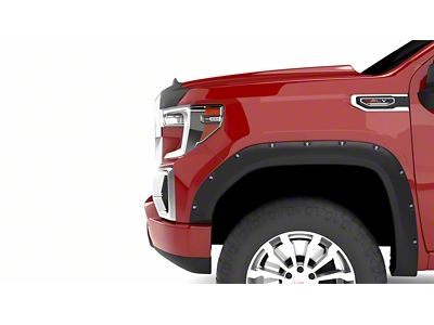 Elite Series Rivet Style Fender Flares; Front and Rear; Smooth Black (19-25 Sierra 1500)