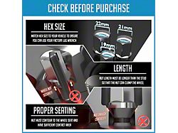 ET OEM Factory Style Black Lug Nut Kit; M14 x 1.5; Set of 24 (99-26 Sierra 1500)