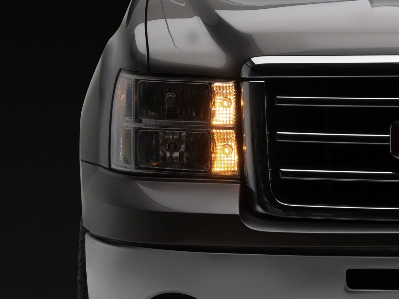 Sierra 1500 Euro Crystal Headlights; Chrome Housing; Clear Lens