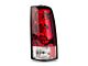 Euro Tail Lights; Chrome Housing; Red Lens (99-02 Sierra 1500 Fleetside)